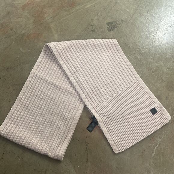 All Saints Mix Ribbed Blush Pink Wool Blend Scarf Retails: $149 New - Picture 6 of 6